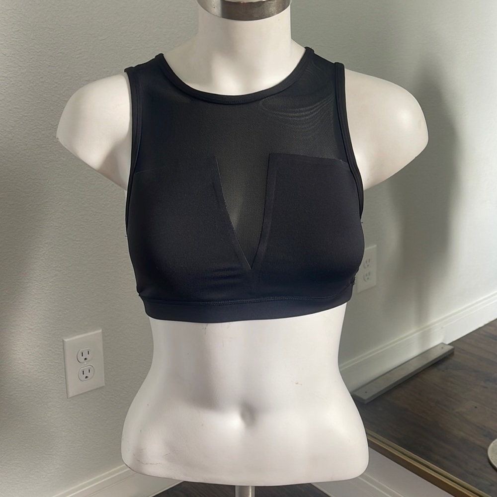 Sexy mesh sports bra